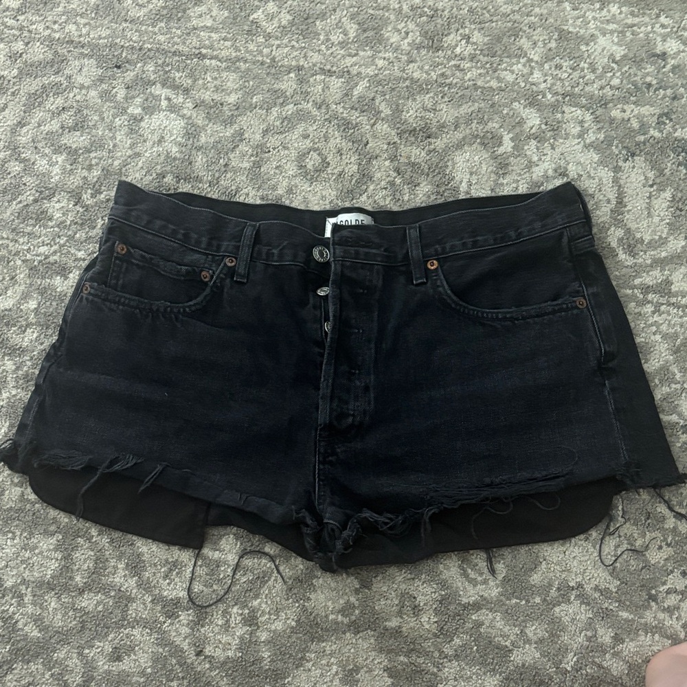 Agolde Black Jean Shorts